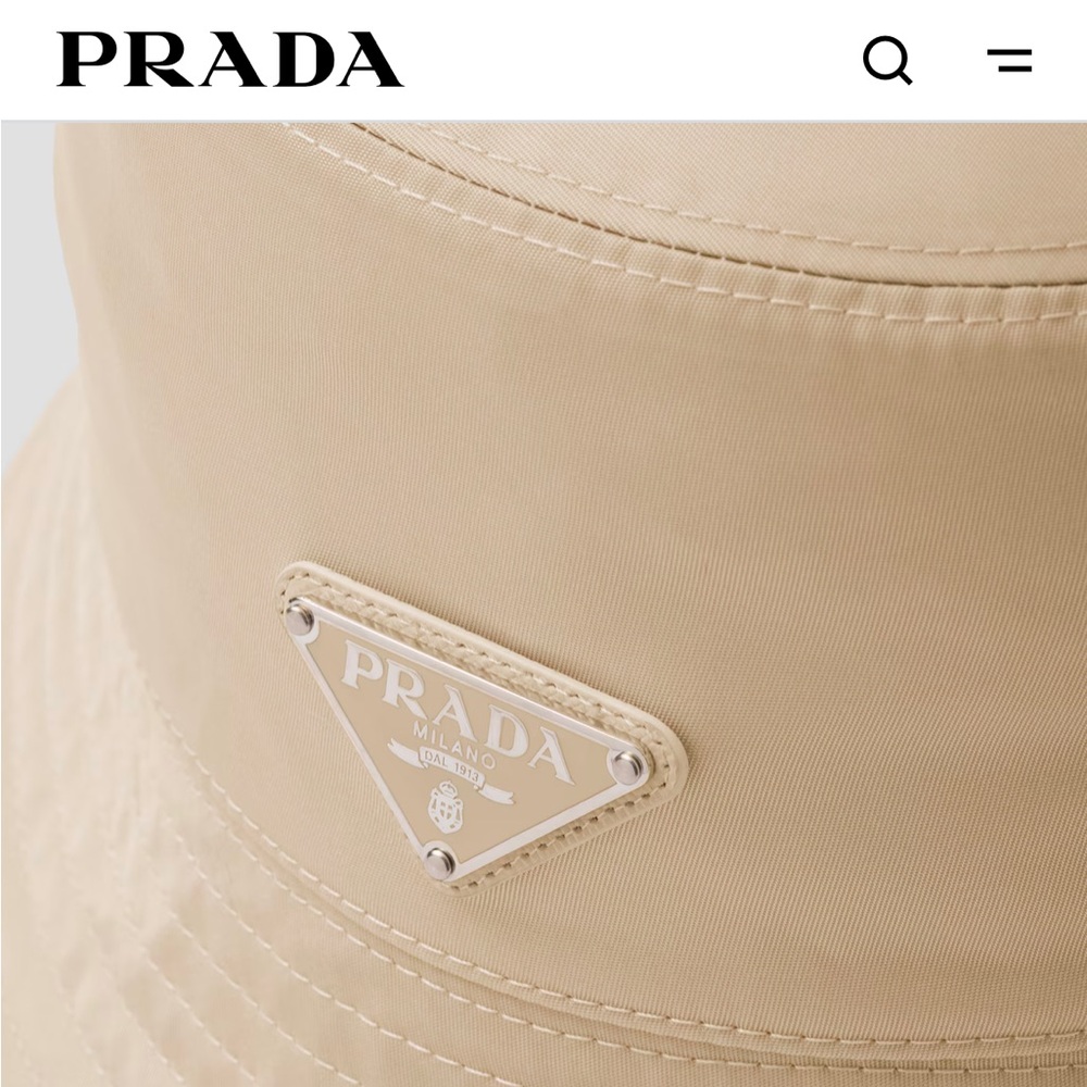 Prada Re-Nylon Bucket Hat - color desert beige